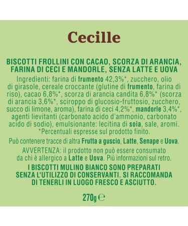  Italian Gourmet E.R. Mulino Bianco Pack of 6 shortcrust pastry biscuits with cocoa orange peel chickpea and almond flour high in fiber source of protein 270g + gourmet Italian polpa 400g - Buy Online on GoSupps.com