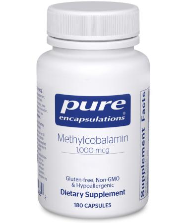 Pure Encapsulations Methylcobalamin 1 000 mcg | Vitamin B12 Supplement to Support Memory and Nerves* | 180 Capsules 180 Count (Pack of 1) Standard Packaging