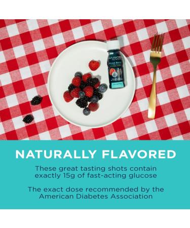 Transcend Mixed Berry Glucose Shots 12 Pack - Fast Acting Blood Sugar Support for Diabetics - Gluten Free Vegan Formula - 15g Dose - Made in USA - 2.5oz Each (Pack of 12) - Buy Online on GoSupps.com