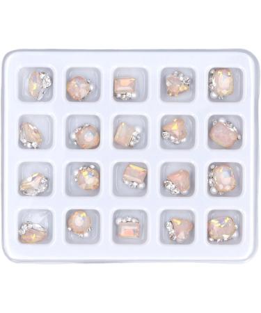 Nail Rhinestones 3D Accessories 20pcs Multiple Shapes Crystal Rhinestones Nail Decoration for Travel (05) - Buy Online on GoSupps.com