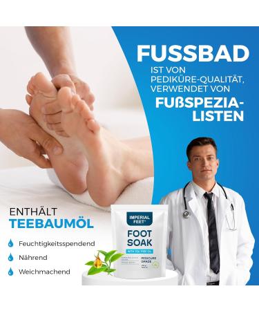Pedicure Quality Foot Soak with Tea Tree Oil & Epsom Salt | Helps Treat Nail Fungus Athletes Foot | Anti Fungal Nail Treatment | Foot Moisturiser & Deodorizer Feet Soak | Exfoliating Foot Soak - Buy Online on GoSupps.com