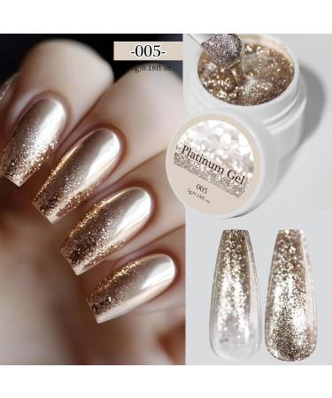 High-density platinum gel Japanese-style glitter | Platinum gold and silver gel for line drawing painting DIY nail design creative manicure gels - Buy Online on GoSupps.com