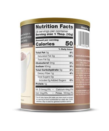 Caffe DVita Sugar Free Hot Cocoa Mix - Gluten Free, Low Fat, Kosher-Dairy 10 Oz Can (2-Pack) - Buy Online on GoSupps.com