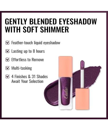Oulac Liquid Glitter Eyeshadow Highly Pigmented Purple Eyeshadow Liquid Eyeshadow & Liquid Eyeliner | Metallic Deepened Amethyst Blendable Eye Make-up No Creases Vegan 5.4g Vamp It Up(26) - Buy Online on GoSupps.com