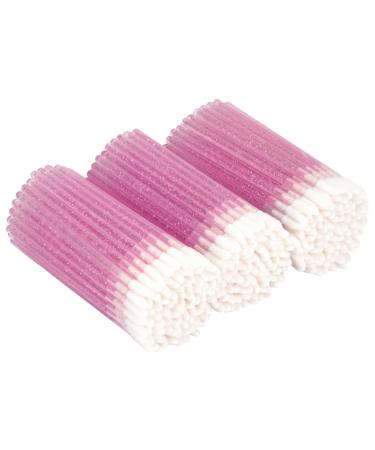 tifanso 300 PCS Lip Brush Disposable Makeup Applicators Lip Gloss Brush Lipstick Applicator Wands Multicolor Makeup Tool Kits Beauty Lipstick Cosmetic (Crystal Pink)