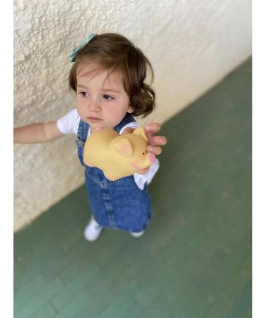 Lanco MushroomandCo Natural Rubber Toy Pig - Eco-Friendly Safe & Irresistibly Cute for Kids - Perfect International Shipping - Buy Online on GoSupps.com