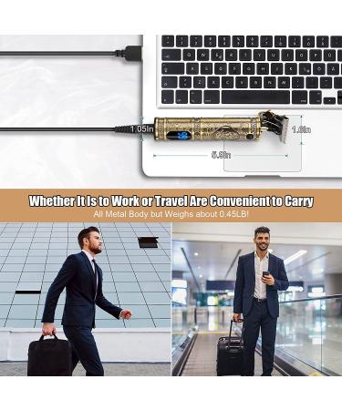 Professional Gold Hair Clippers & Beard Trimmer for Men - Cordless Grooming Kit with T Outliner Blade - Buy Online on GoSupps.com