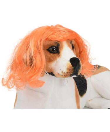 Funny Dog & Cat Role Play Wig - Halloween & Christmas Costume for Small Medium & Large Pets (Orange) - Buy Online on GoSupps.com