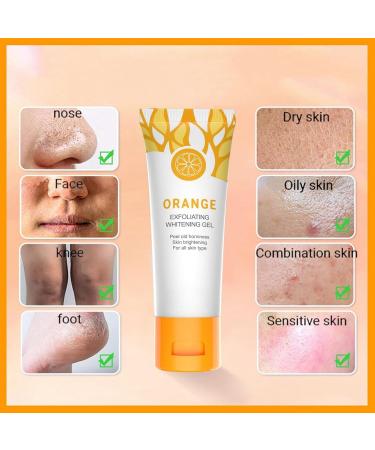 Orange Face Exfoliator Gel Vitamin C Exfoliating Face Scrub Whitening Body Scrub Deep Exfoliating Face Wash Body Scrub Exfoliator Facial Scrub Orange Exfoliating Whitening Gel Scrub Face Body Skin - Buy Online on GoSupps.com