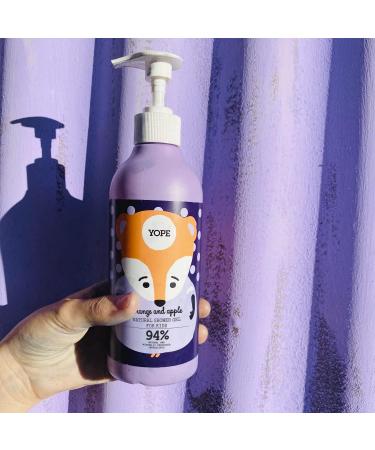 YOPE Natural shower gel for kids | Orange extract | Natural Washing ingredients | 94% natural ingredients | Orange and Apple 400 ml Orange Apple - Buy Online on GoSupps.com