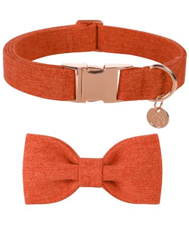 Dogwong dog collar with removable fly light blue pet neck dog dog gift for girls or young dogs comfortable adjustable dog collar for small medium-sized dogs ... X-Small (pack of 1) orange orange