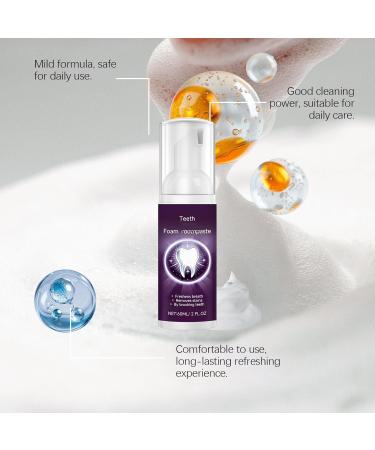 Dentifrice mousse claircissante pour les dents mousse ultra-fine pour adultes adapt aux voyages limination des taches et haleine fra che longue dur e nettoyage en profondeur pour (2PCS) - Buy Online on GoSupps.com
