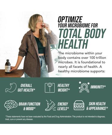 Flora Biome - Live Probiotic Prebiotic & Postbiotic Organic Live-Culture 10 Probiotic Strains 18 Fermented Herbs - Complete Gut Health & Microbiome Optimizer (16 oz) - Buy Online on GoSupps.com