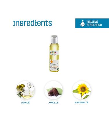 Nature's Baby Organics Soothing Baby Oil - Non-Greasy Massage Oil for Newborns & Kids - Sunflower & Olive Oil Blend - Mandarin Coconut Scent - 4 oz - Buy Online on GoSupps.com
