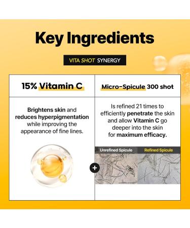 Cell Fusion C Toning C Vita Shot Ampoule, Brightening Vitamin C Serum for Face with Spicules, Zero Dark Spots & Glow Serum for Sensitive Skin, 20g / 0.7 oz. - Buy Online on GoSupps.com