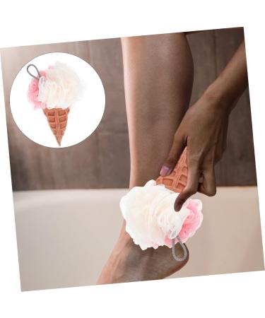 Buy 1pc Ice Cream Bath Ball Mesh Scrubber - Soft Bath Sponge & Loofah for Spa & Shower | International Shipping Available - Buy Online on GoSupps.com