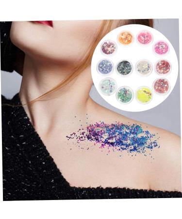  Ipetboom Ipetboom 12 Boxes Glitter Gel Carnival Party Halloween Makeup Supplies for Body Face Hair Eyeshadow Nails - Buy Online on GoSupps.com