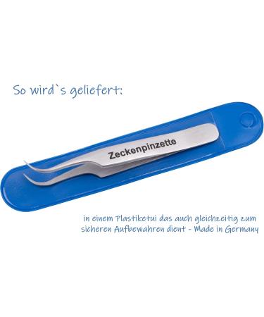 Faude Tick Tweezers - 8cm Stainless Steel Tick Remover | Safe No-Squeeze Design for All Tick Sizes - Buy Online on GoSupps.com