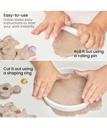 Arteza Kids Air-Dry Modeling Clay Kit - Handprint, Baby Footprint, and Paw Print Keepsake with Sandy Clay Tools - Kids Crafts and Sensory Play - Pack of 2 - Buy Online on GoSupps.com