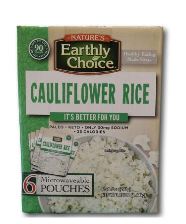 Nature's Earthly Choice Cauliflower Rice - 48oz (6 x 8.5oz Pouches), Pack of 144 - Buy Online on GoSupps.com