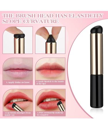 Silicone Lip Brush Set - 2 PCS Concealer & Lip Makeup Applicators with Cap for Lipstick Lip Gloss & More - Buy Online on GoSupps.com