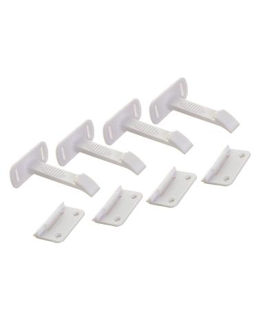 Dreambaby Adhesive Safety Latches - White - 4 Count | Childproof Cabinets & Drawers - Buy Online on GoSupps.com
