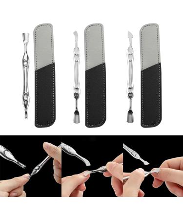 2 In 1 Cuticle Cutter Stainless Steel Cuticle Pusher Double Ended Nails Pusher Practical Cuticle Remover For Manicures - Buy Online on GoSupps.com