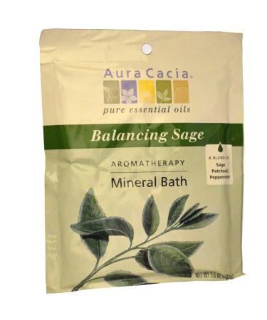 Aura Cacia - Aromatherapy Mineral Bath Balancing Sage - 2.5 oz - Case of 6