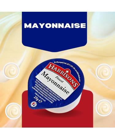 Harrisons Sauce Mayonnaise Mustard Pick N Mix | Choose 5 from 16 Flavours | Tomato Ketchup Barbecue Chilli Garlic & Herb Sour Cream & Chives - Pack of 50 X 25g (10 of Each) - Buy Online on GoSupps.com