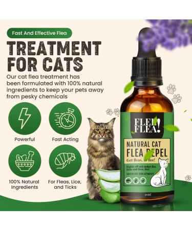 Flee flea! FLEA TREATMENT FOR CATS | CAT FLEA TREATMENT SPOT ON APPLICATION | FLEA AND TICK TREATMENT FOR CATS | WORKS WELL ON ALL BREEDS FOR A SPOT ON FLEA TREATMENT FOR CATS - Buy Online on GoSupps.com