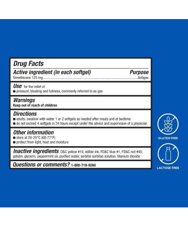 BETR REMEDIES Gas Relief Softgels - Simethicone 125 mg Tablets for Adults - Bloating and Gas Relief - 30 Easy-to-Swallow Pills - Buy Online on GoSupps.com