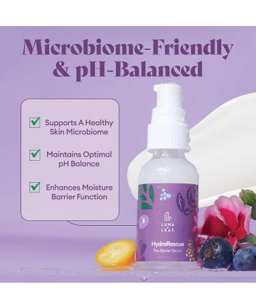 Luma & Leaf HydroRescue Hyaluronic Acid Serum - Advanced Face Serum with 5% Beta-Glucan Passionfruit Seed Oil for Deep Moisture Barrier Recovery Nutrient-Rich Skincare with Mushrooms 30ml - Buy Online on GoSupps.com