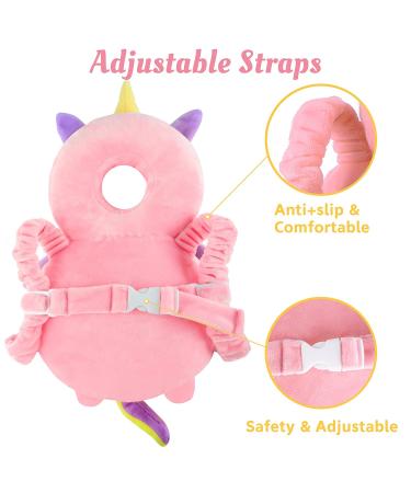 Baby Head Protection & Knee Pads - Pink Unicorn for Toddler Crawling and Walking - Buy Online on GoSupps.com