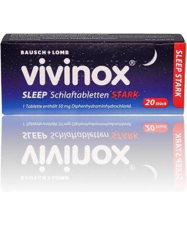 VIVINOX Sleep Strong Tablets - Value Pack 3x20 pcs | Easy Sleep Aid + Pharma Perle Giveaway - Buy Online on GoSupps.com