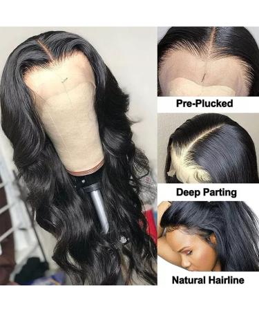 HAIREASON 18 Body Wave Lace Front Human Hair Wig for Black Women - Pre Plucked with Baby Hair | 150% Density Virgin Brazilian Hair | Natural Hairline - Buy Online on GoSupps.com