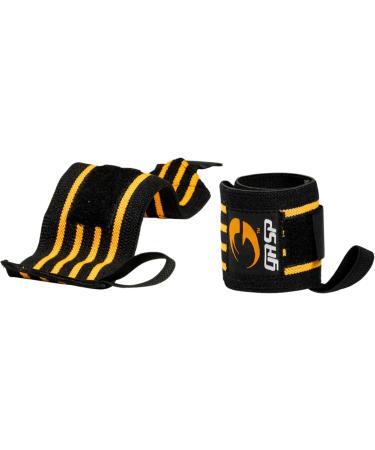 GASP Men's Hardcore Wrist Wraps - Durable Black Fitness Support for Weightlifting & Gym Workouts - Buy Online on GoSupps.com