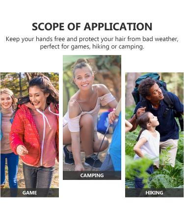 VALICLUD Waterproof Clear Rain Bonnet with Visor - 4pcs Women's Rain Hood Cap Set - Buy Online on GoSupps.com