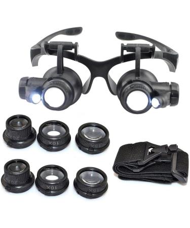 Portable ES 10X 15X 20X 25X Magnifier Eye Glass Loupe Watch RepairKit with LED Lights Full of Stars - Buy Online on GoSupps.com