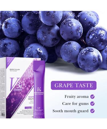 Purple Teeth Whitening Mouthwash Purple Teeth Whitening Mouthwash Bad Breath Germs Portable Strips Purple Mouthwash (2Boxes) - Buy Online on GoSupps.com