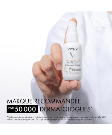 Vichy Capital Soleil Tinted Anti-Photoaging Fluid SPF50+ Protection & Anti-Aging Enriched with Peptides & Niacinamide For All Skin Types 40 ml - Buy Online on GoSupps.com