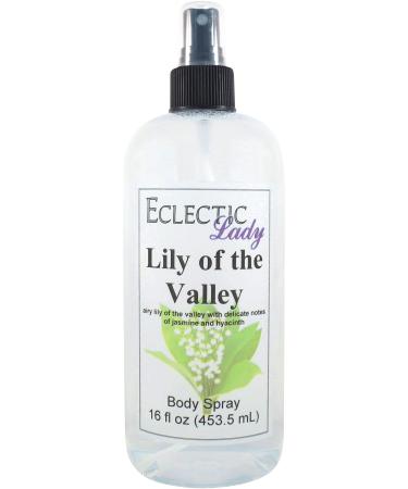Lily Of The Valley Body Spray (Double Strength) 16 ounces Body Mist for Women with Clean Light & Gentle Fragrance Long Lasting Perfume with Comforting Scent for Men & Women Cologne with Soft 16 Fluid Ounces (Double Strength)