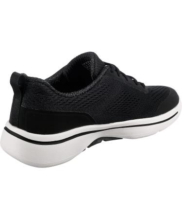 Skechers Women's Go Walk Arch Fit-Motion Breeze Sneaker 7 Wide - Black/White - Buy Online on GoSupps.com