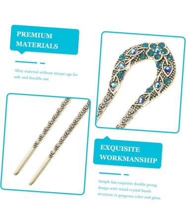 minkissy Metal Hair Forks for Buns Hair Fork u Shape Chopsticks for Hair U Shaped Hair Fork Vintage Hair Sticks for Long Hair Vintage Hair Stick Pin Hair Accessory Miss Pattern Styling Clip - Buy Online on GoSupps.com