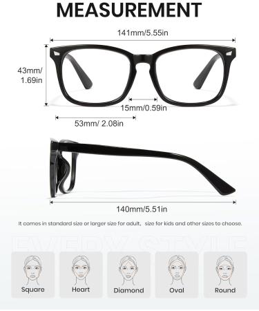 Cyxus Blue Light Filter Glasses - Anti-Blue Light for Laptops Tablets & Smartphones - Classic 00-Black - Non-Prescription - Buy Online on GoSupps.com