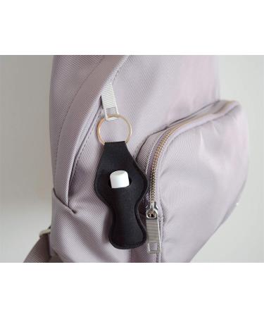 4 Pack Black Lip Balm & Lipstick Holder Keychain Set - Chapstick & Lip Gloss Key Chain Holders - Buy Online on GoSupps.com
