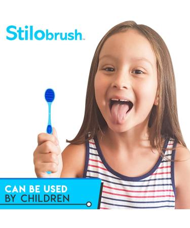 Stilobrush Tongue Squeegee Brush - Fight Bad Breath, 5 Pack, Ergonomic Design for Adults and Children - Buy Online on GoSupps.com