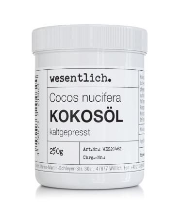 Coconut oil cold -pressed 250g - pure care for skin and hair - without additives - in a re -lockable screw cap. - Buy Online on GoSupps.com