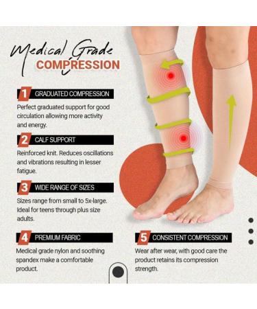 Royalaura Medical Compression Stockings | Advanced Healing Calf Compression Socks - Medical Quality in Gray - Buy Online on GoSupps.com