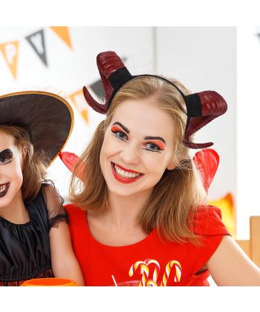 ABOOFAN Gothic Sheep Horn Headbands Devil Horn Headband Animal Hair Hoops for Halloween Festival Evil Costume Party Hair Accessories Decorations - Buy Online on GoSupps.com