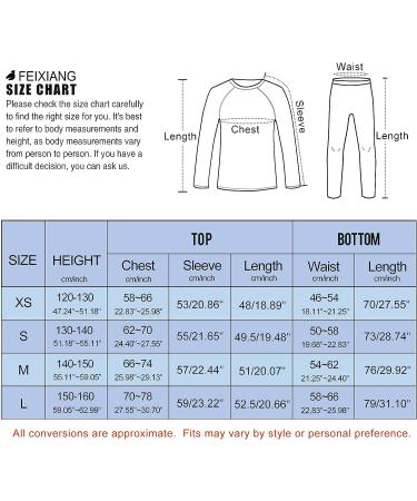 FEIXIANG Kid's Thermal Underwear Set - Long Sleeve Base Layer for Boys - Grey, X-Small - Buy Online on GoSupps.com